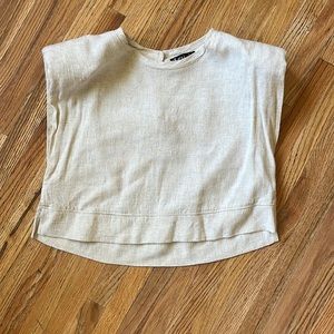 Bohme cream linen crop top- size S